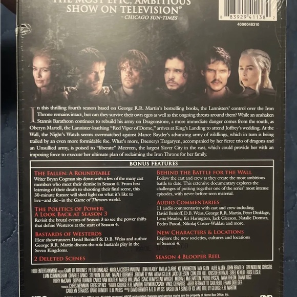 Game Of Thrones Complete Set Fourth Season Sealed NEW - Picture 2 of 2